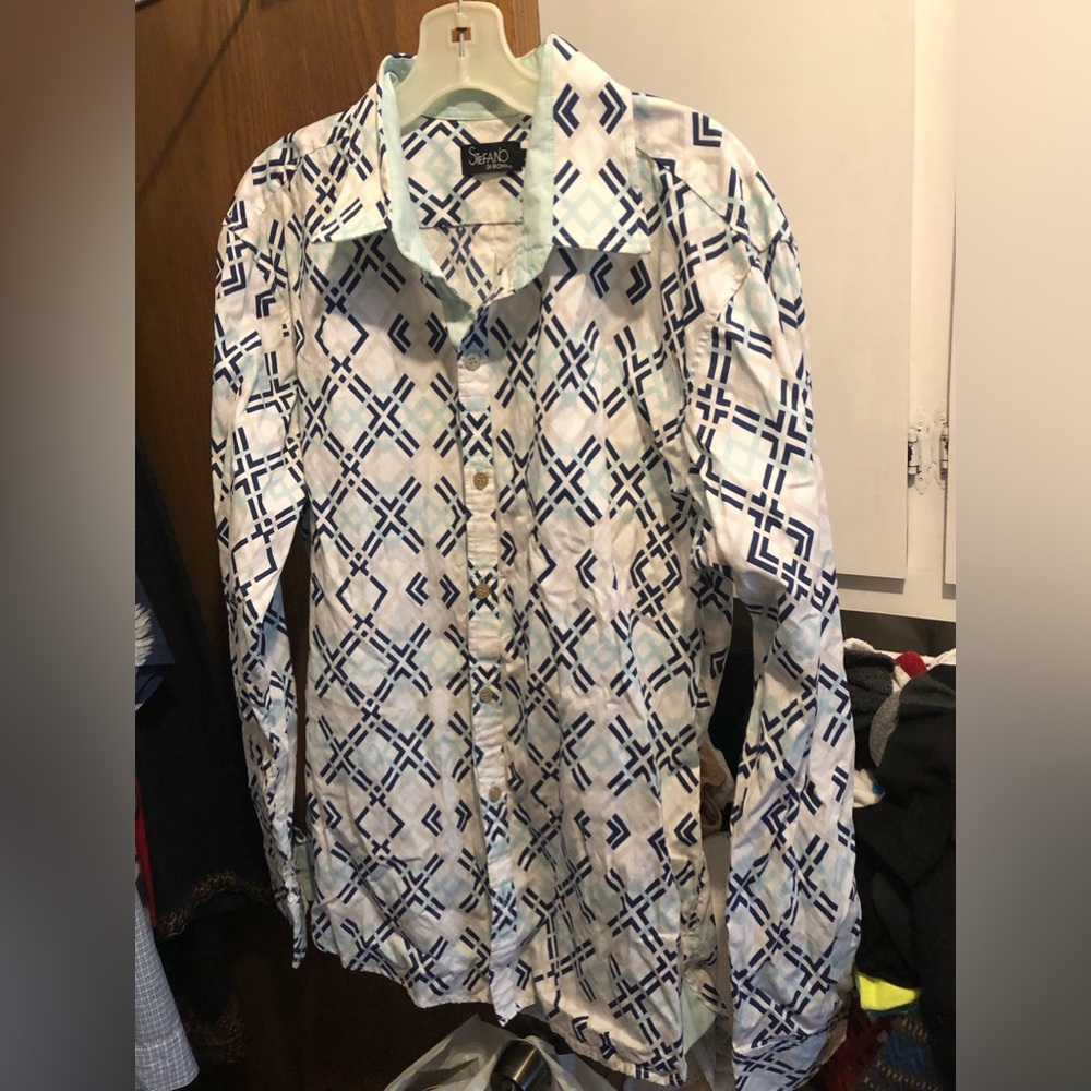 Stefano Di Roma Diamond Plaid Shirt- 865 $35  or $30 w/offer